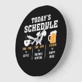 Heutiges Zeitplan-Kaffee-Eichhörnchen, das Stunde Große Wanduhr (Winkel)