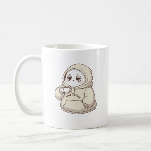 Heutzutage kein Hoodie-Zeichen Kaffeetasse (Links)