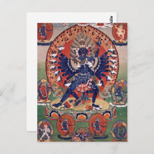 Hevajra tibetisch-buddhistische Deity Postkarte (Vorne/Hinten)