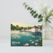 Hévízer Thermalsee Ungarn Postkarte (Stehend Vorderseite)