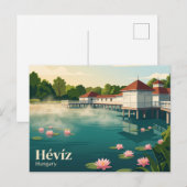 Hévízer Thermalsee Ungarn Postkarte (Vorne/Hinten)
