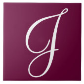 Hex 660033 Farbnummer Monogramm Keramik Tile Fliese (Vorderseite)