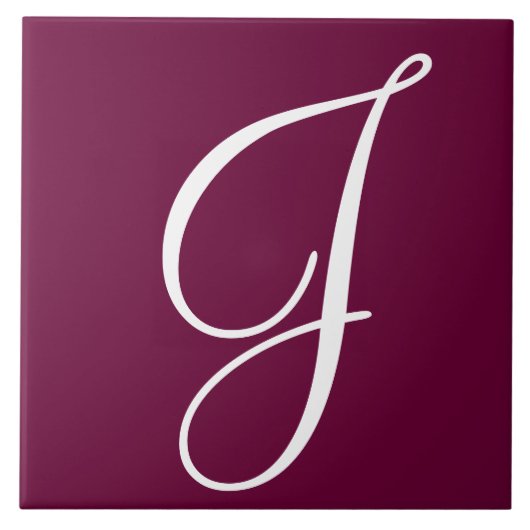 Hex 660033 Farbnummer Monogramm Keramik Tile Fliese (Vorderseite)