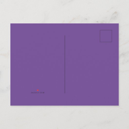 Hex #714997 Menus Einladungspostkarte (Rückseite)