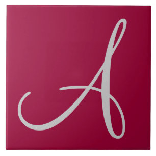 Hex 990033 Farbnummer Monogramm Keramik Tile Fliese