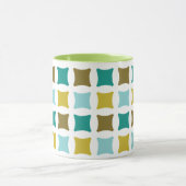 Hex Box Square Mitte Mod Print Muster Gold Tasse (Zentrum)