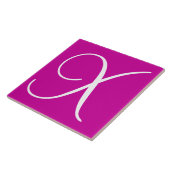 Hex cc0099 Farbnummer Monogramm Keramik Tile Fliese (Seite)