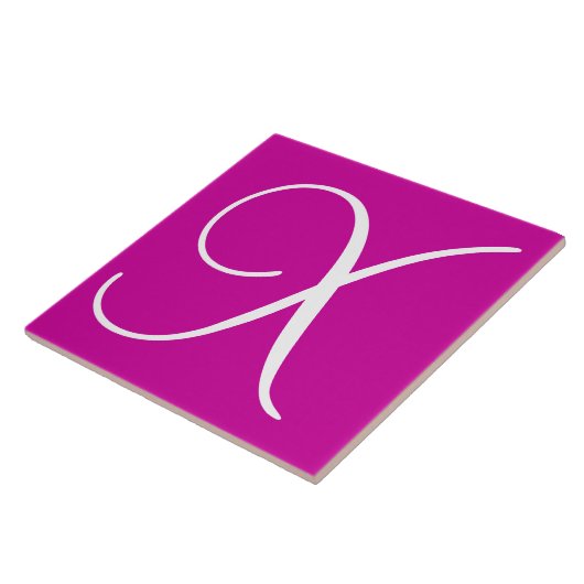 Hex cc0099 Farbnummer Monogramm Keramik Tile Fliese (Seite)