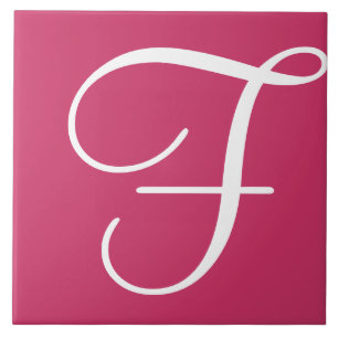 Hex cc3366 Farbnummer Monogramm Keramik Tile Fliese