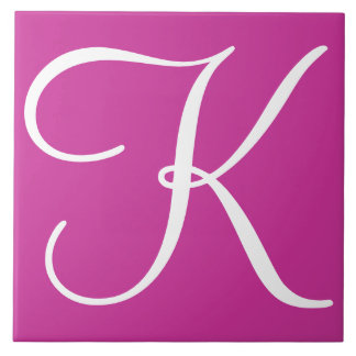 Hex cc3399 Farbnummer Monogramm Keramik Tile Fliese