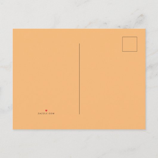 Hex Color #FABA77, Brandy Ankündigungspostkarte (Rückseite)
