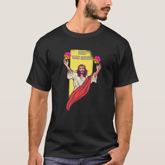 Hex Crypto hat die Kryptowährung Jesus T-Shirt (Vorderseite)