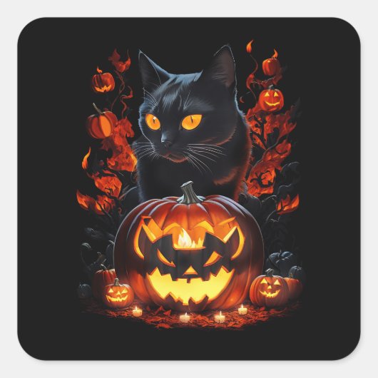 Hex, der Halloween-T - Shirt Quadratischer Aufkleber (Vorderseite)
