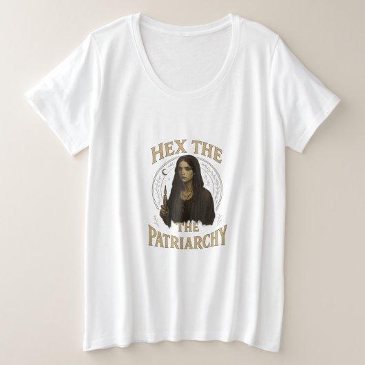 Hex die Patriarchie – Wiccan-Hexen-Illustration Große Größe T-Shirt (Design vorne)