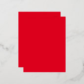 Hex E6001D, Bean Red Folien Feiertagspostkarte (Vorderseite/Rückseite)