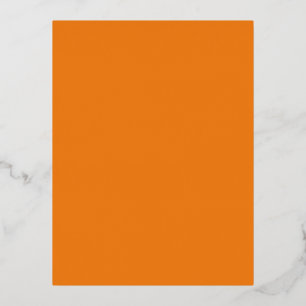 Hex #F17F17, Dunkler Lachs Folien Feiertagspostkarte