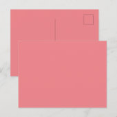 Hex #F1838A Menus Einladungspostkarte (Vorne/Hinten)