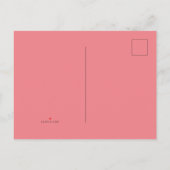 Hex #F1838A Menus Einladungspostkarte (Rückseite)