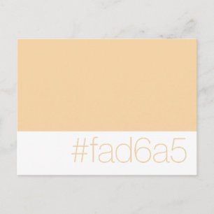 Hex FAD6A5 Warmes Blassorange Pfirsich Minimalisti Feiertagspostkarte