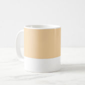 Hex FAD6A5 Warmes Blassorange Pfirsich Minimalisti Kaffeetasse (Vorderseite Links)