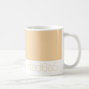 Hex FAD6A5 Warmes Blassorange Pfirsich Minimalisti Kaffeetasse