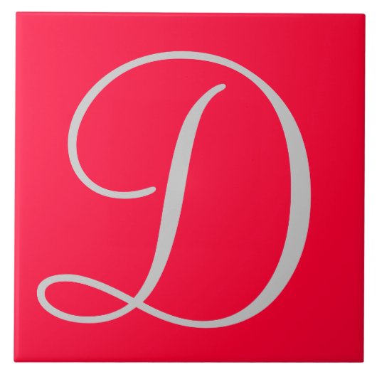 Hex ff0033 Farbnummer Monogramm Keramik Tile Fliese (Vorderseite)