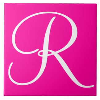 Hex ff0099 Farbnummer Monogramm Keramik Tile Fliese