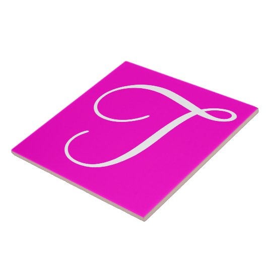 Hex ff00cc Farbnummer Monogramm Keramik Tile Fliese (Seite)