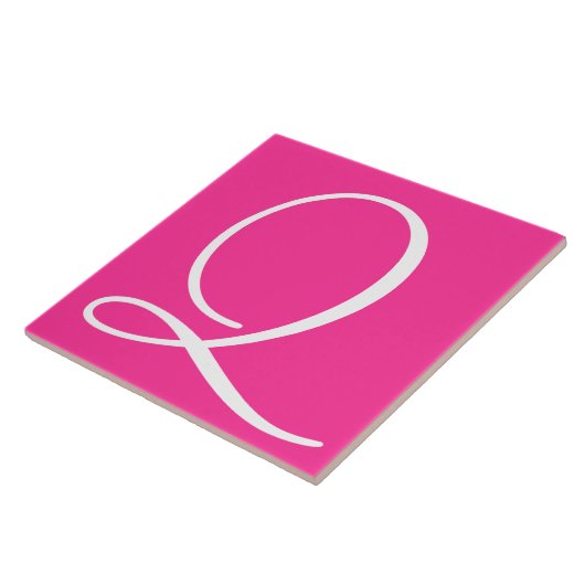 Hex ff3399 Farbnummer Monogramm Keramik Tile Fliese (Seite)