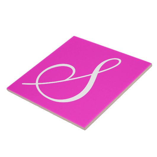 Hex ff33cc Farbnummer Monogramm Keramik Tile Fliese (Seite)