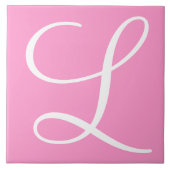 Hex ff99cc Farbnummer Monogramm Keramik Tile Fliese (Vorderseite)