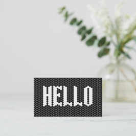 Hex Fliesen Schwarz-Weiß Moderne Hallo Design Visitenkarte