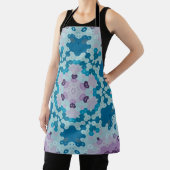 Hex Mandala Blue und Lila Schürze (InSitu)