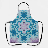 Hex Mandala Blue und Lila Schürze (Vorderseite)