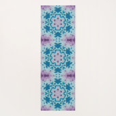 Hex Mandala Blue und Lila Yogamatte (Rückseite)