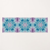 Hex Mandala Blue und Lila Yogamatte (Vorderseite (Horizontal))