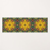 Hex Mandala Gelb Grün und Orange Yogamatte (Vorderseite (Horizontal))