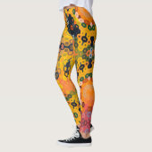Hex Mandala Gelb und Orange Leggings (Links)