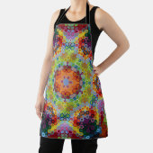 Hex Mandala Green Pink und Orange Schürze (InSitu)