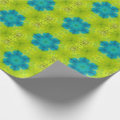 Hex Mandala Green und Blue Geschenkpapier (Ecke)