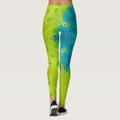 Hex Mandala Green und Blue Leggings (Rückseite)