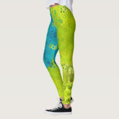 Hex Mandala Green und Blue Leggings (Links)