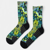 Hex Mandala Green und Blue Socken (Links)