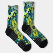 Hex Mandala Green und Blue Socken (Rechts)