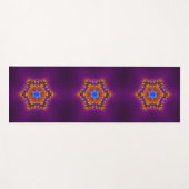 Hex Mandala Lila Orange und Blue Yogamatte (Vorderseite (Horizontal))