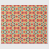 Hex Mandala Orange Blue und Yellow Geschenkpapier (Flach)