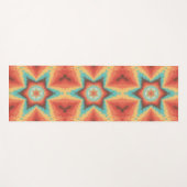 Hex Mandala Orange Blue und Yellow Yogamatte (Vorderseite (Horizontal))