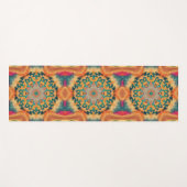 Hex Mandala Orange und Blue Yogamatte (Vorderseite (Horizontal))
