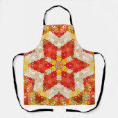 Hex Mandala Red und Yellow Schürze (Vorderseite)