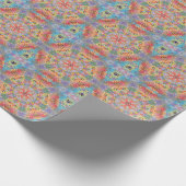 Hex Mandala Regenbogen Geschenkpapier (Ecke)